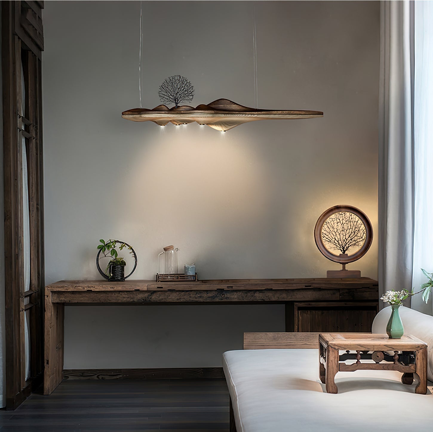 Merocone Wooden Pendant Light
