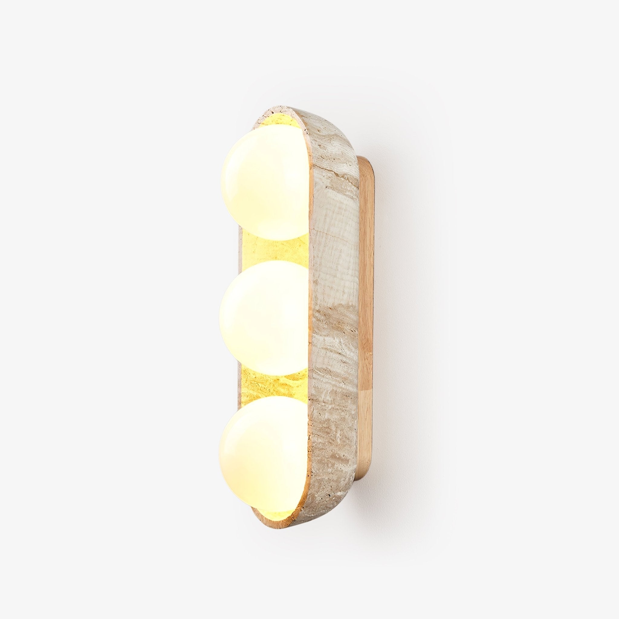 Boscon Triple Natural Stone Wall Light