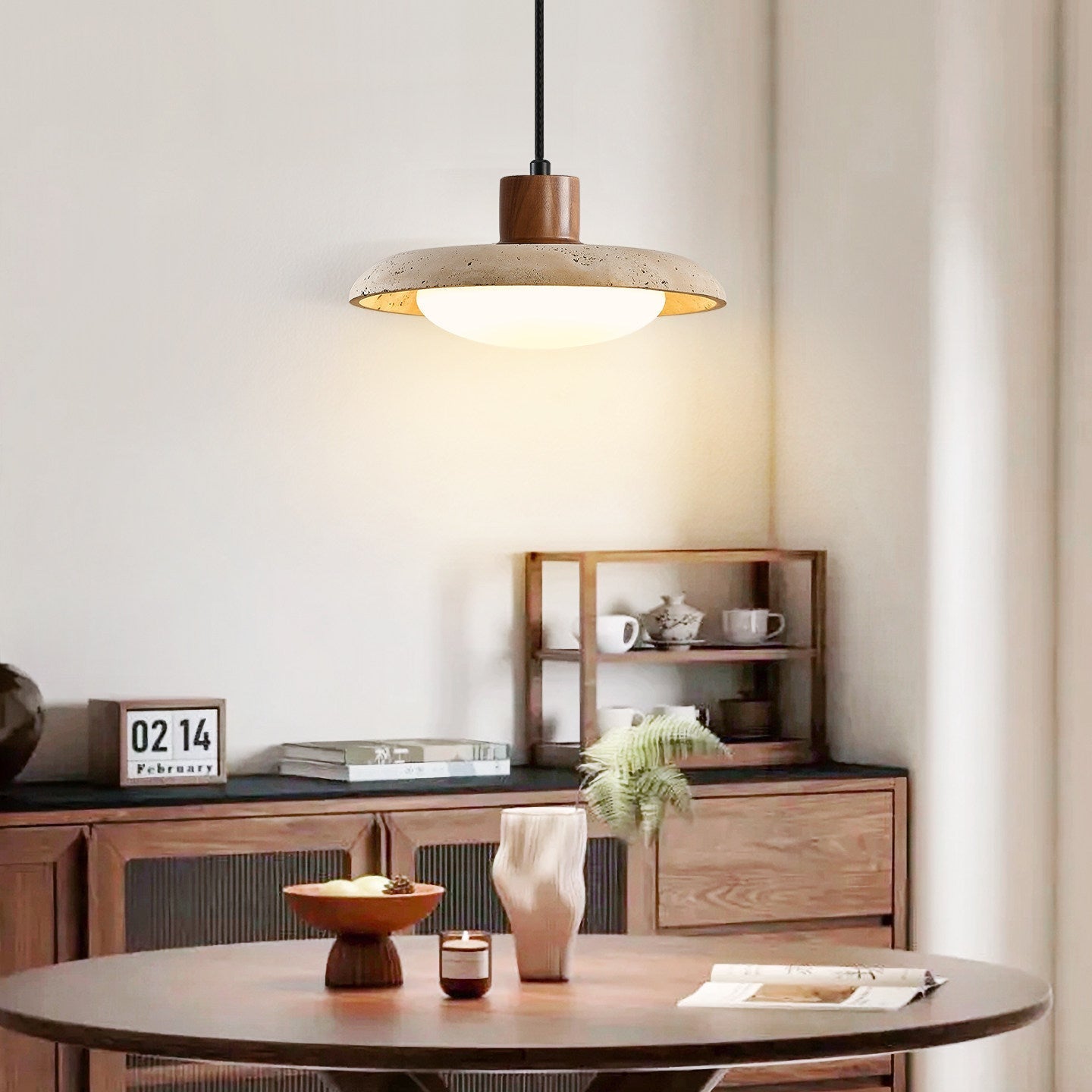 Latova Travertine Pendant Light