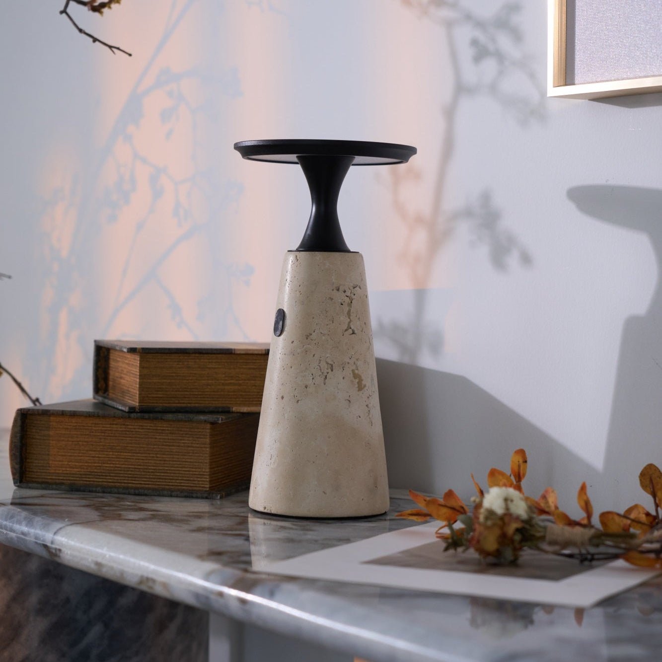 Terchas Rechargeable Natural Stone Table Lamp