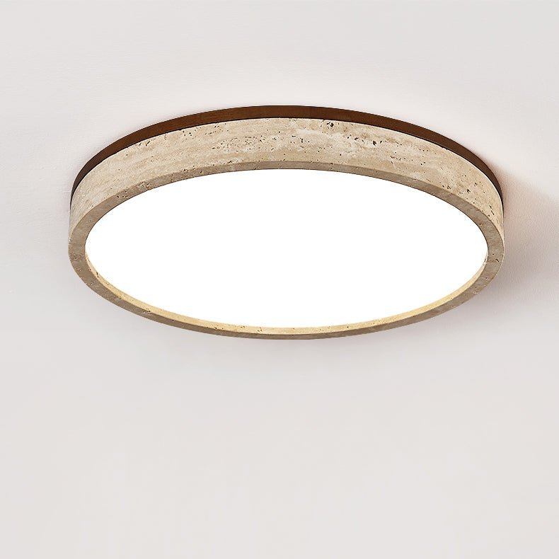 Soma Round Travertine Ceiling Light