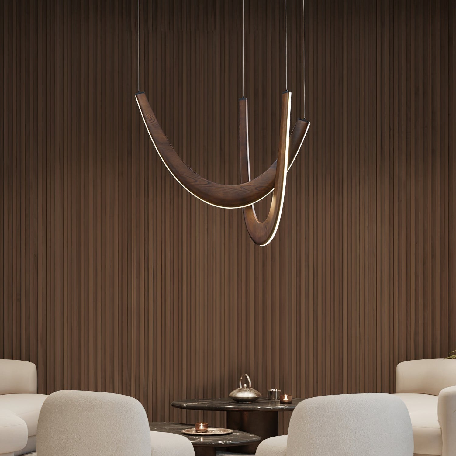 Layn U Shape Wooden Pendant Light