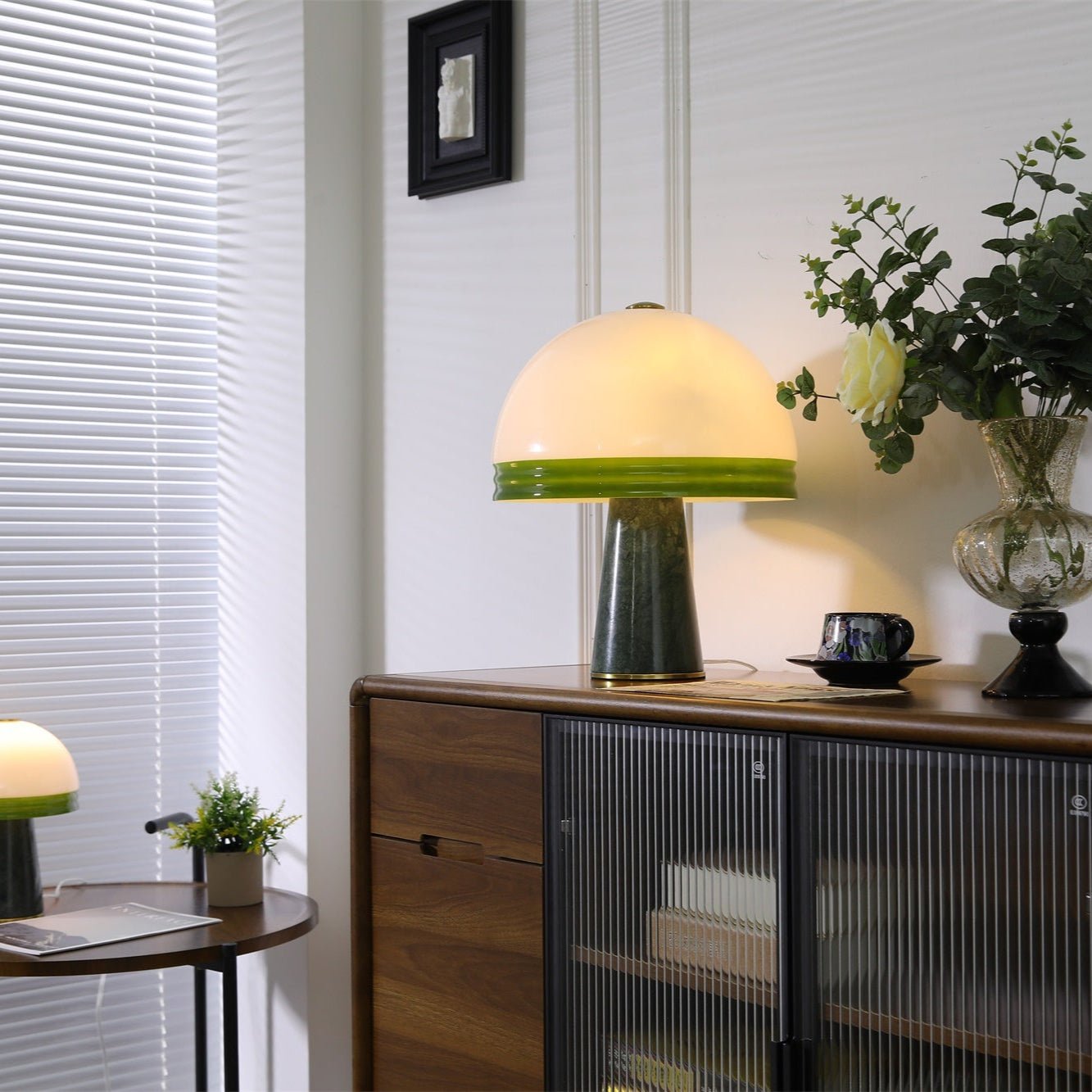 Velura Wide Marble Table Lamp