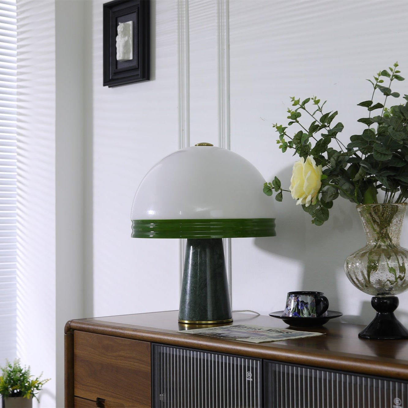 Velura Wide Marble Table Lamp