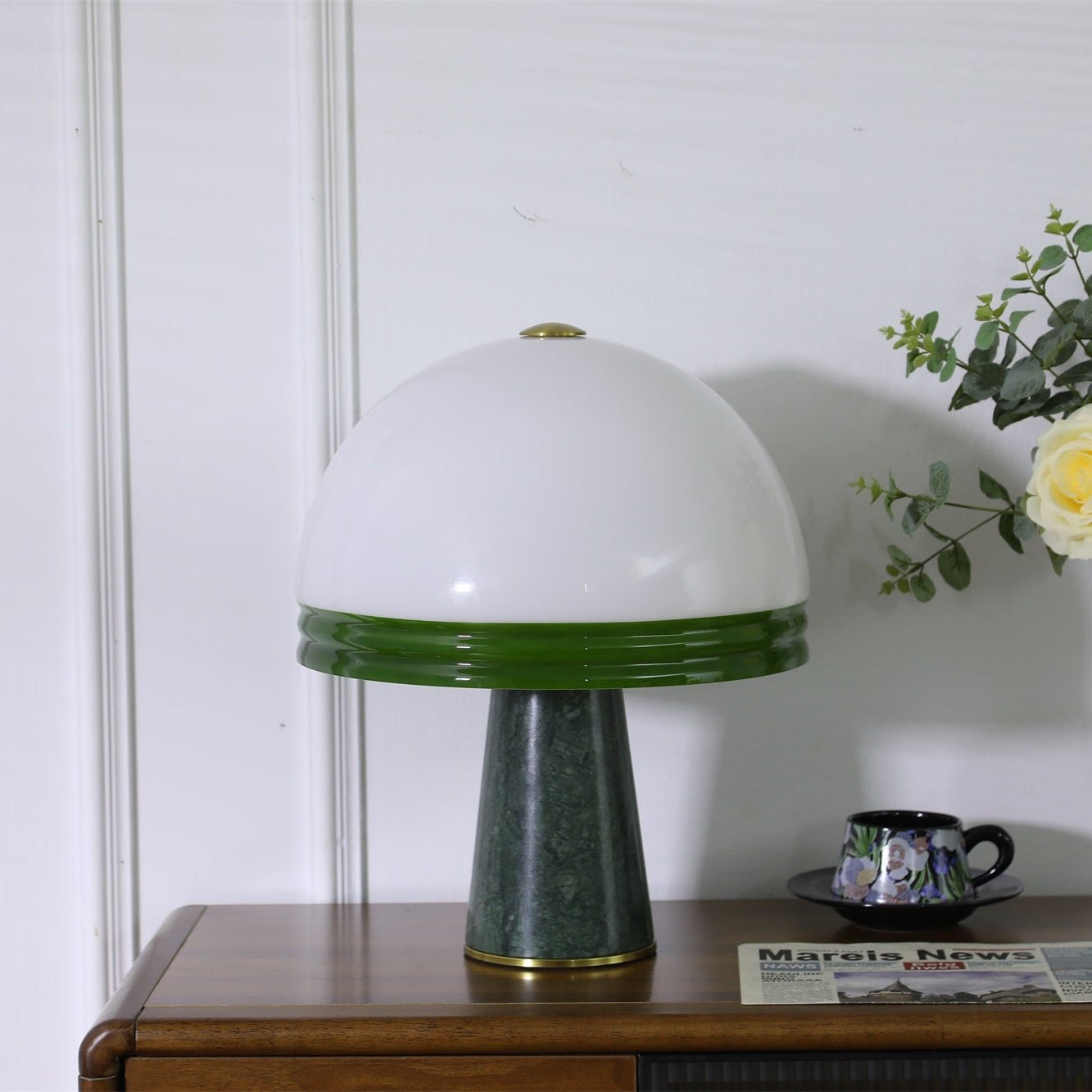 Velura Wide Marble Table Lamp