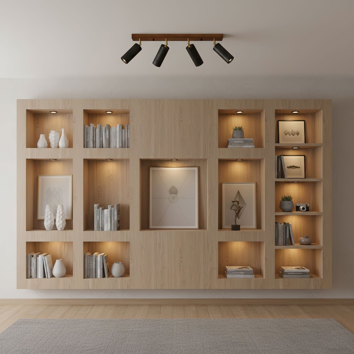 Zerno Triple Travertine Ceiling Light