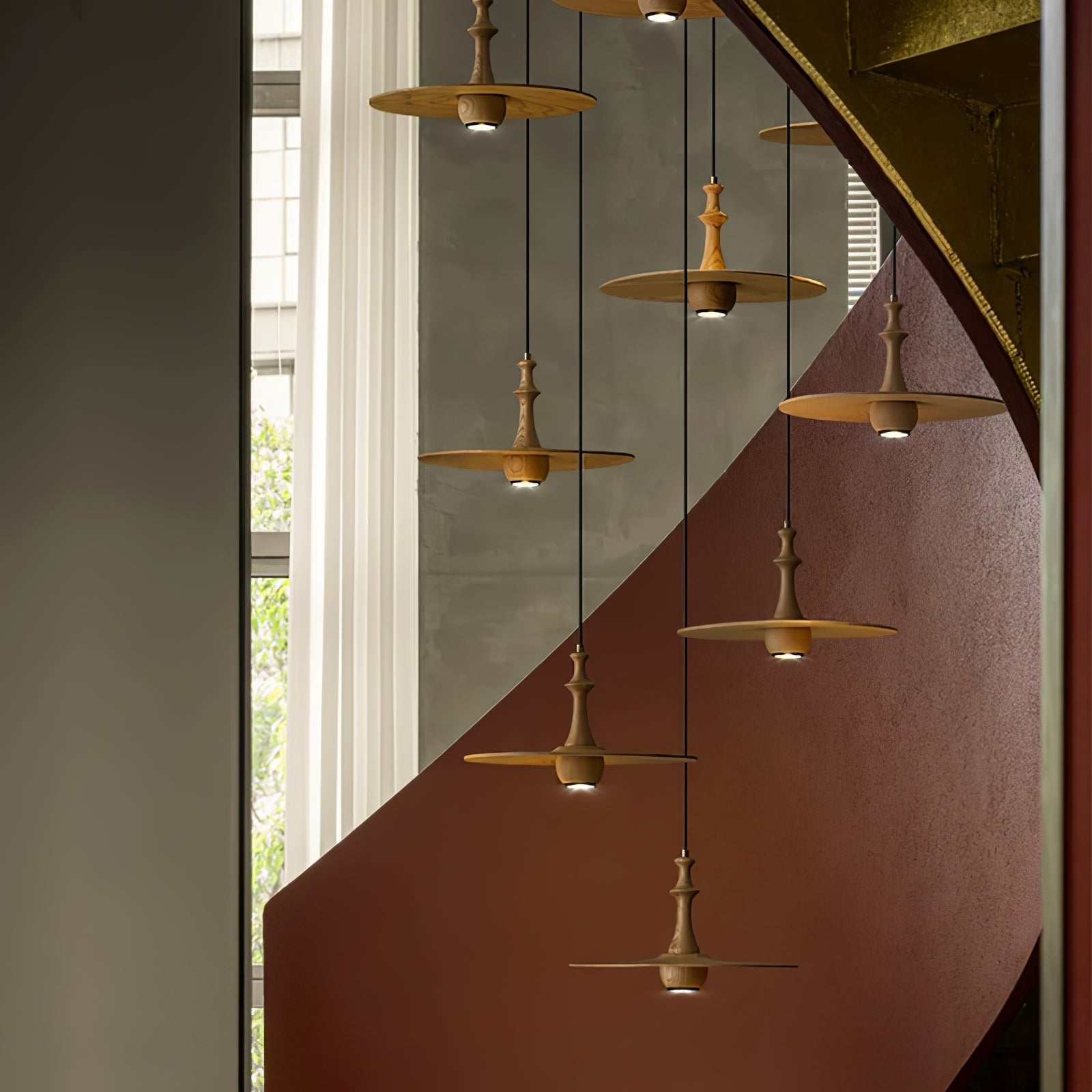 Spindu Wooden Pendant Light