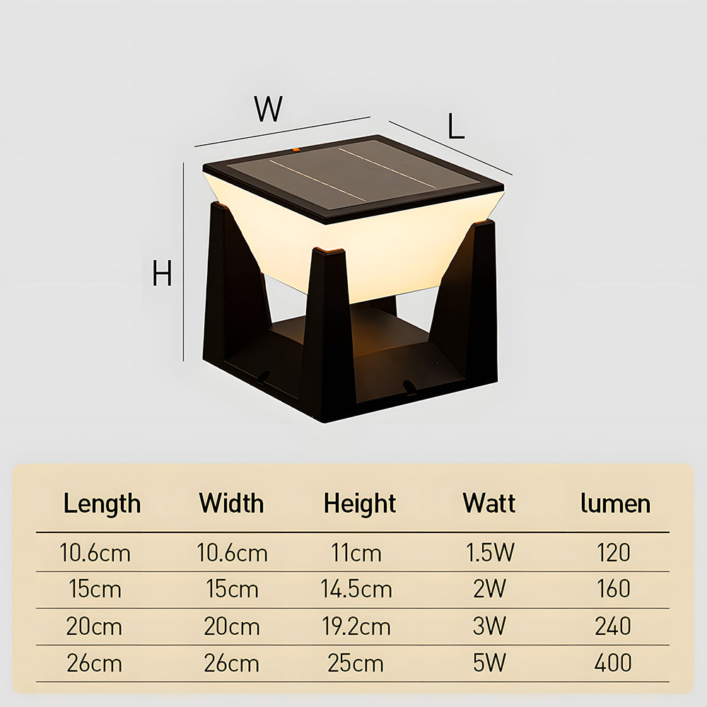 Venzaro Solar Outdoor Light Pilar