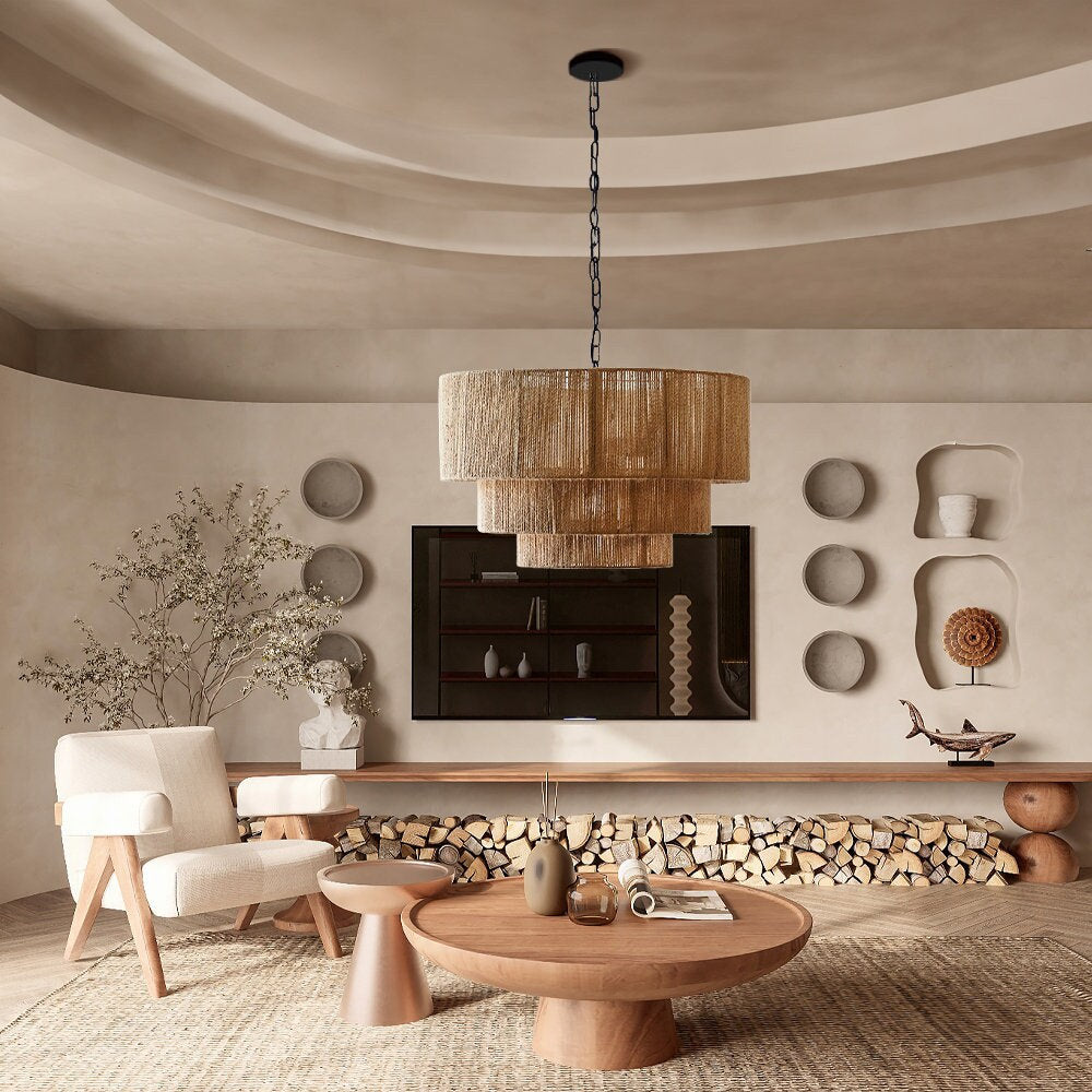 Taverno Hemp Rope Boho Pendant Light