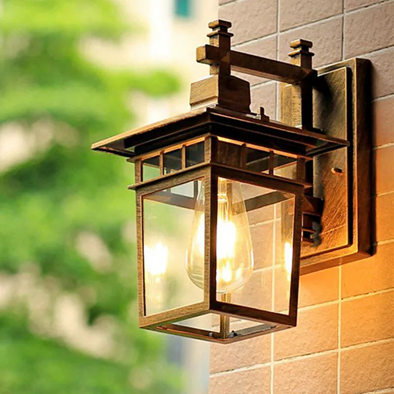 Silvax Lantern Outdoor Wall Light